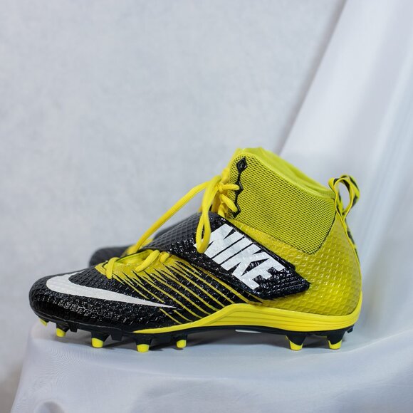 Nike Pro Men’s Lunarbeast Pro TD Football Cleats Black and Yellow Size 11 - Picture 3 of 9